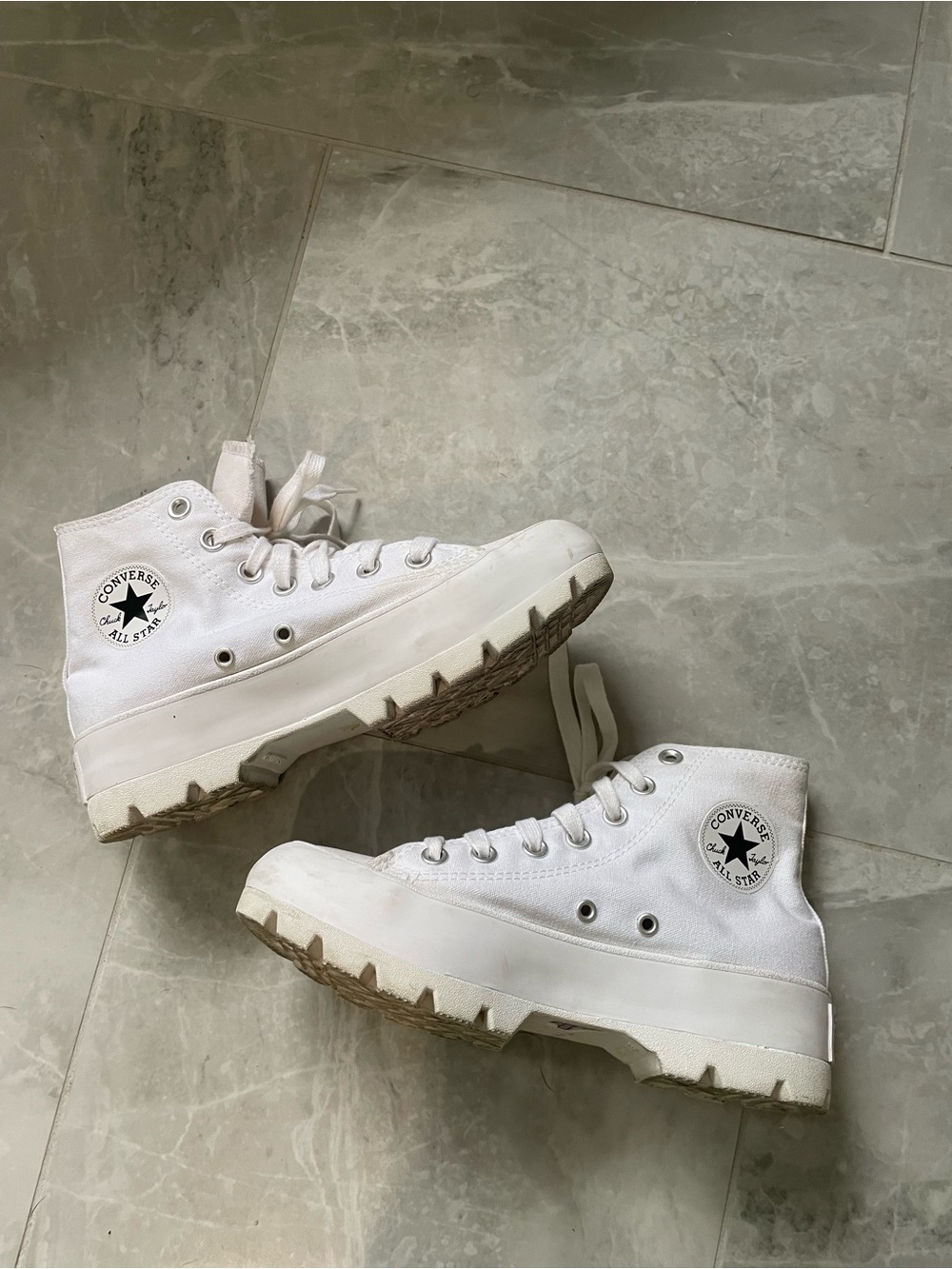 Converse White High Top Canvas Sneakers